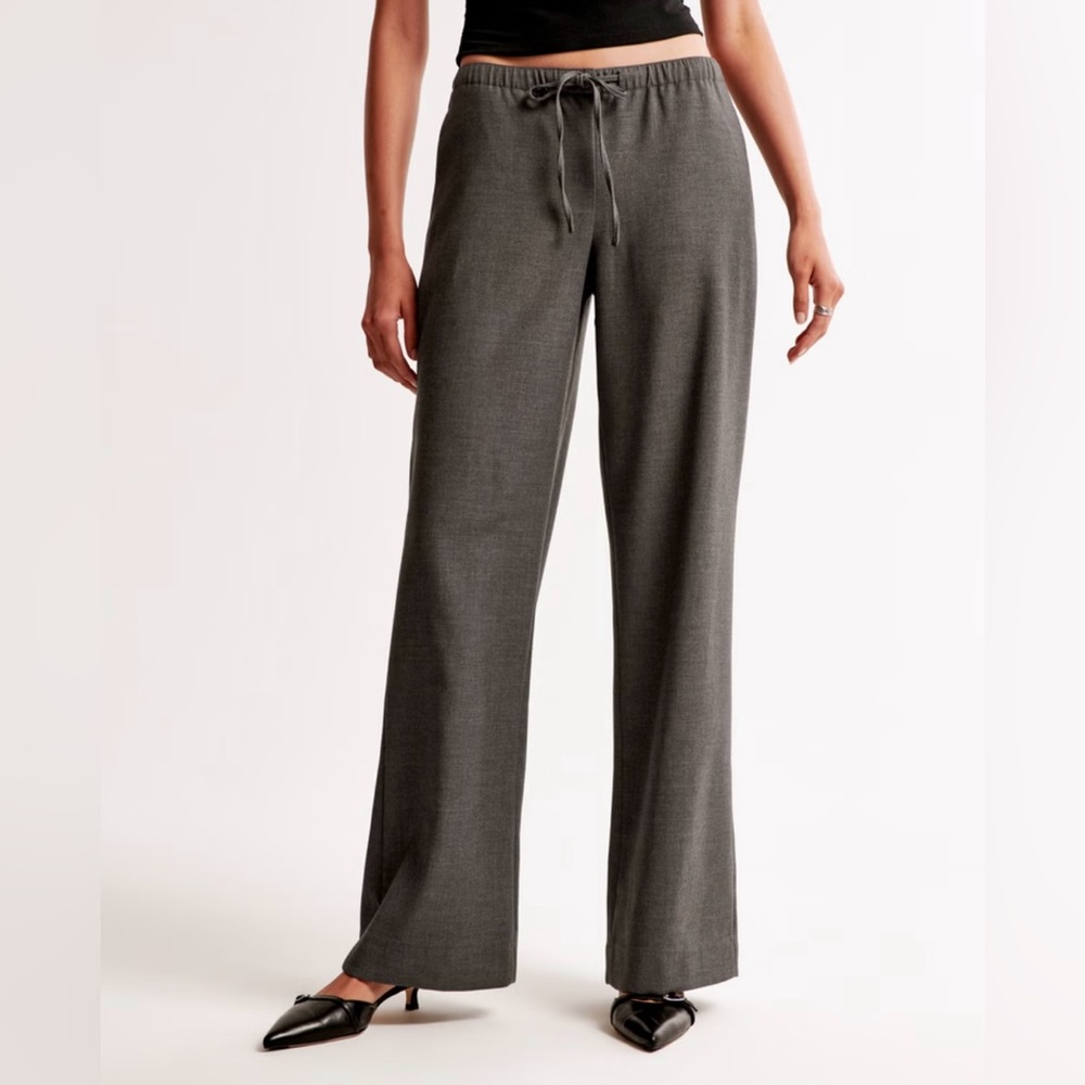 Women's Gray Wide-Leg Pants